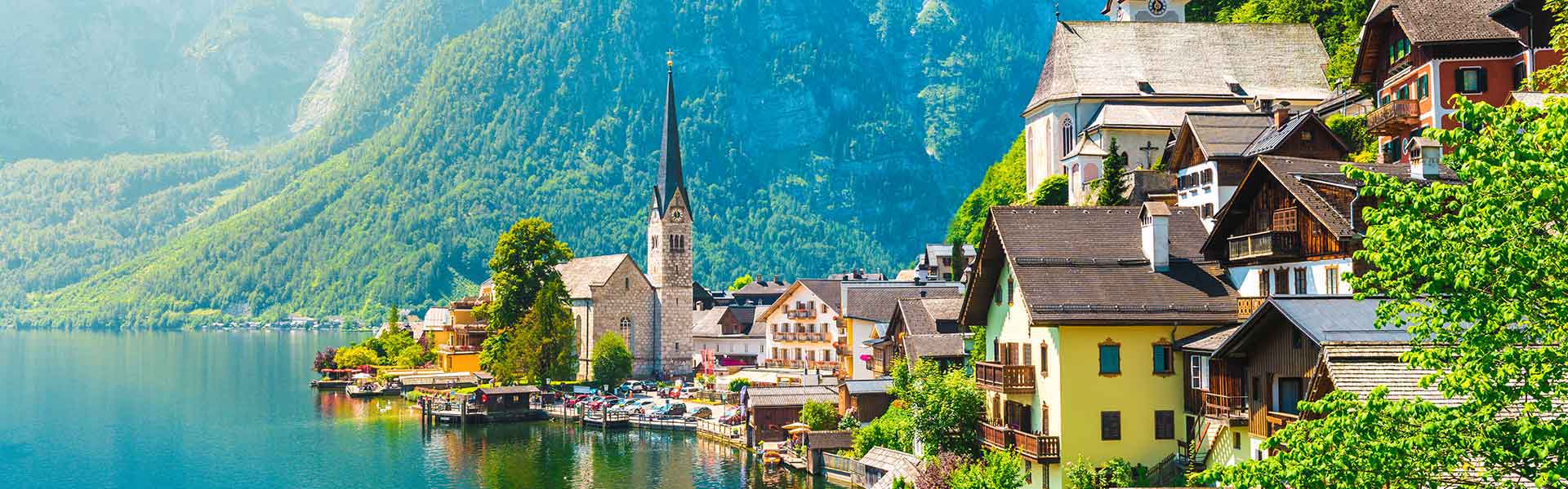 Hallstatt an Austrian town by a lake