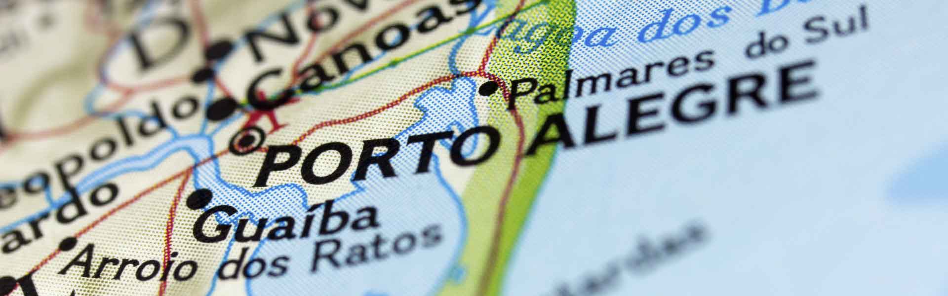Map of Porto Alege in Brazil
