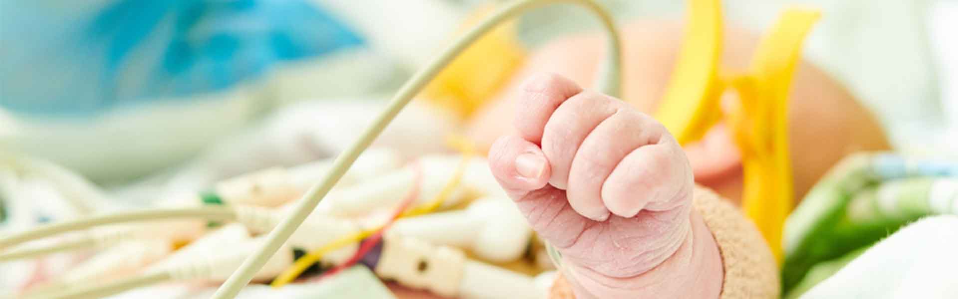 Infant in hospital