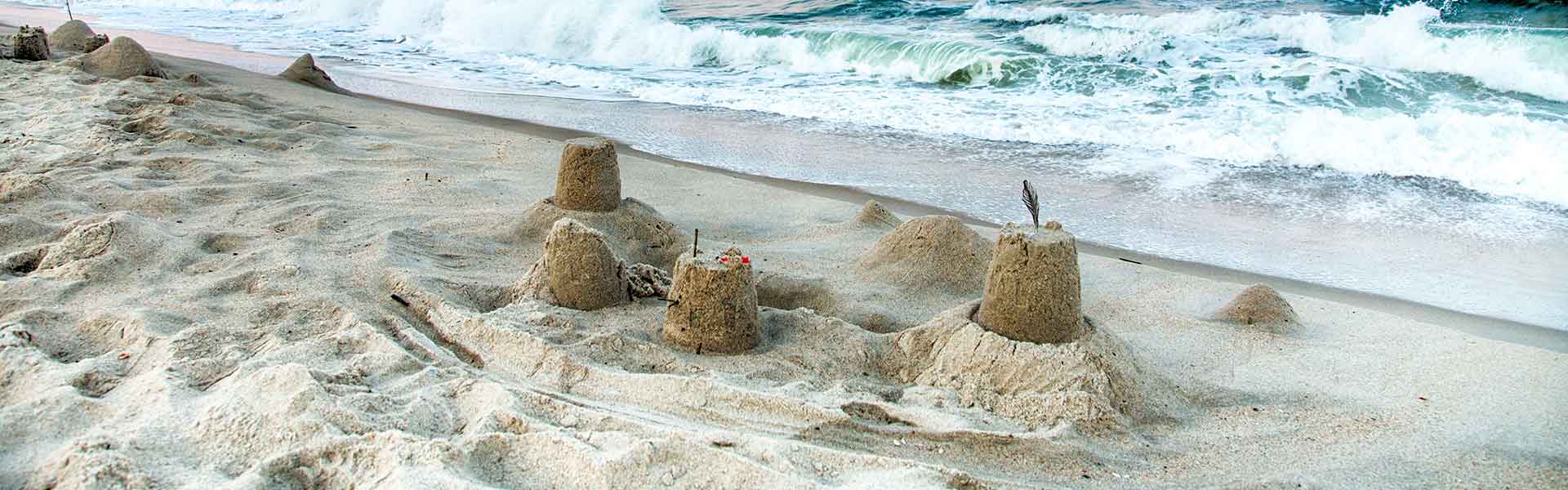 Sandcastle on beach