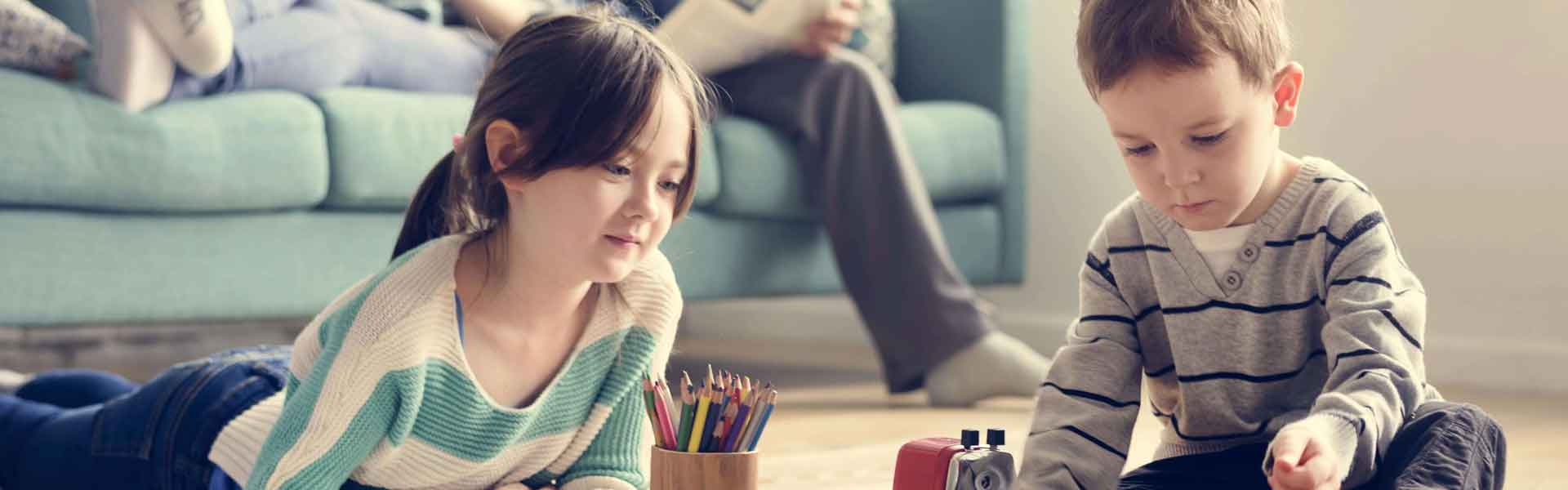 Two children playing together
