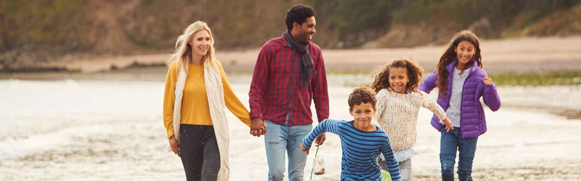 Family on a beach