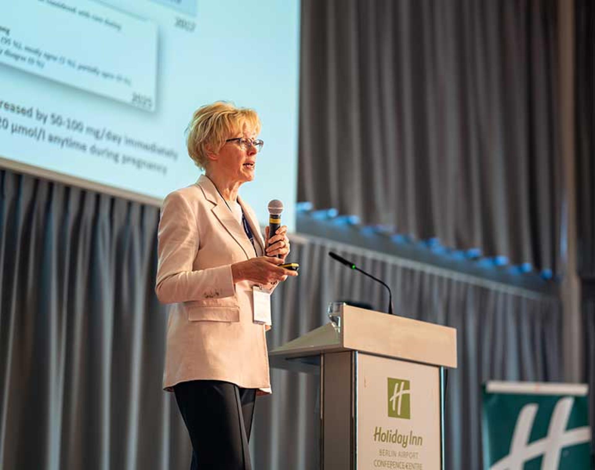 Prof Maria Gizewska speaking