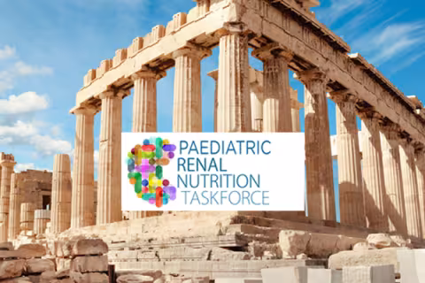 Acropolis of Athens with Paediatric Renal Nutrition Taskforce logo